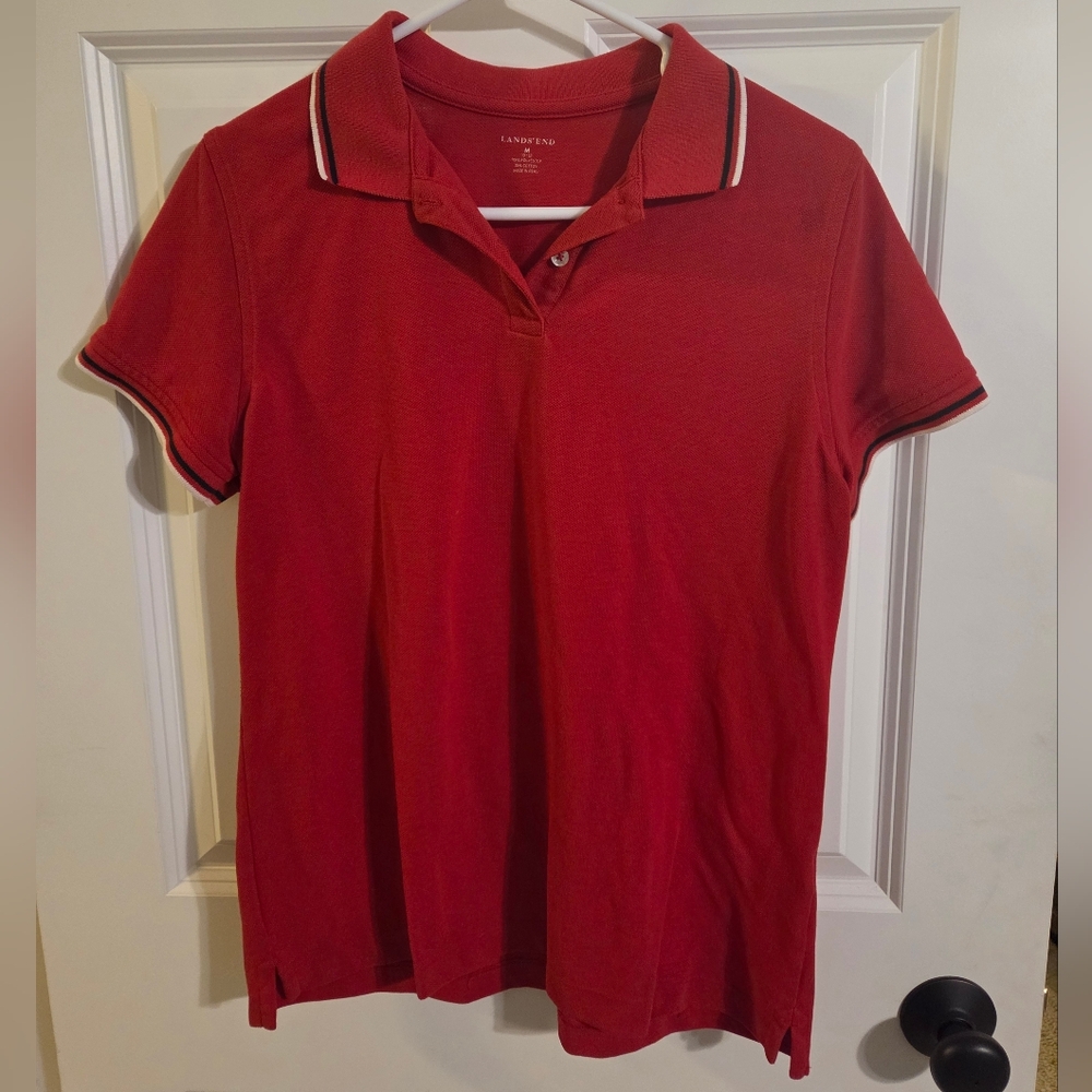 Lands' End Red Polo Shirt